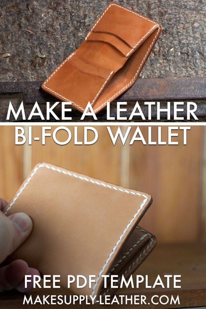 Make A Leather Bi Fold Wallet Free PDF Template Build Along 