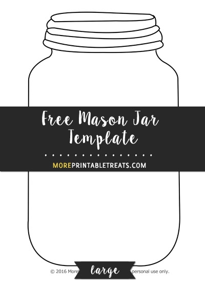 Mason Jar Template Large