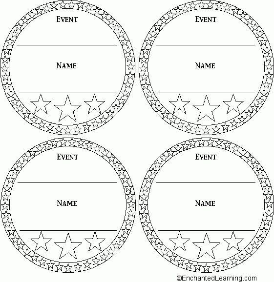 Medal Templates EnchantedLearning