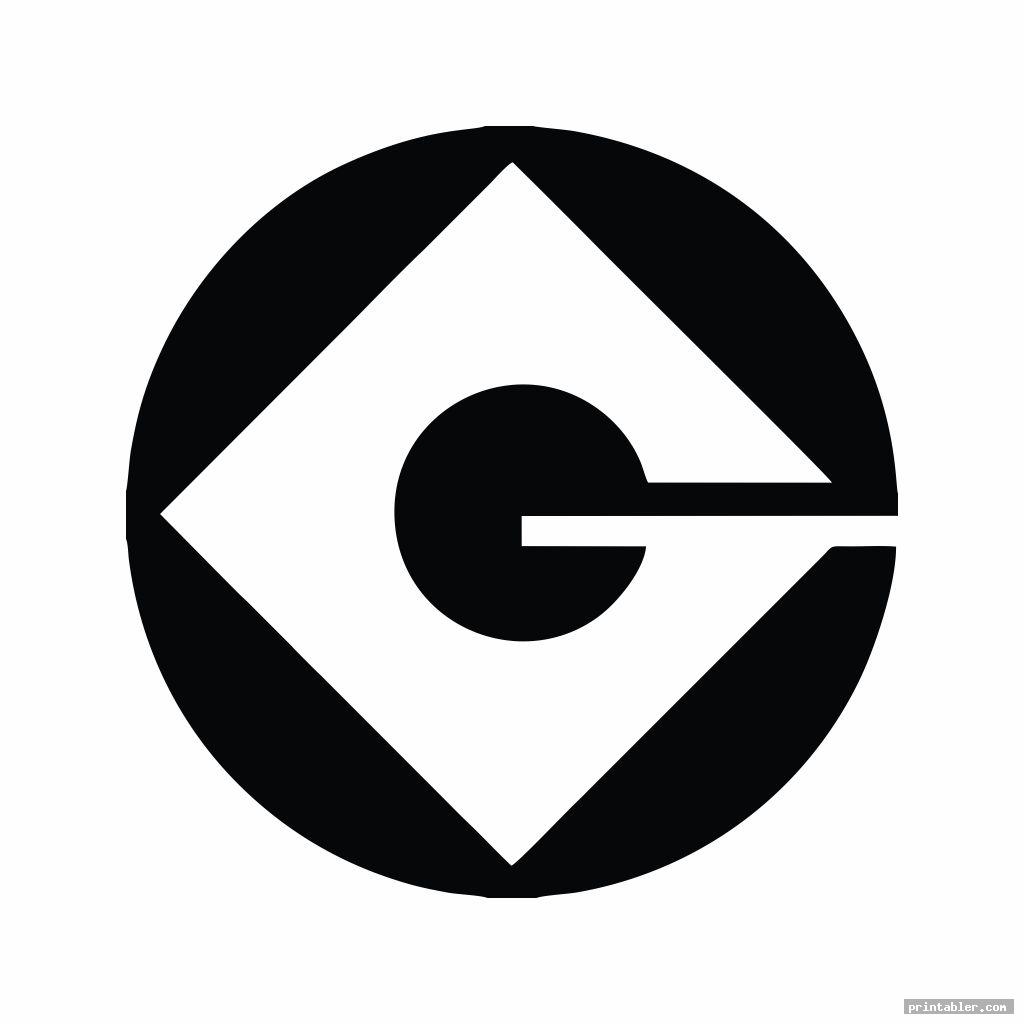 Minions Logo Stencil Printable Gridgit