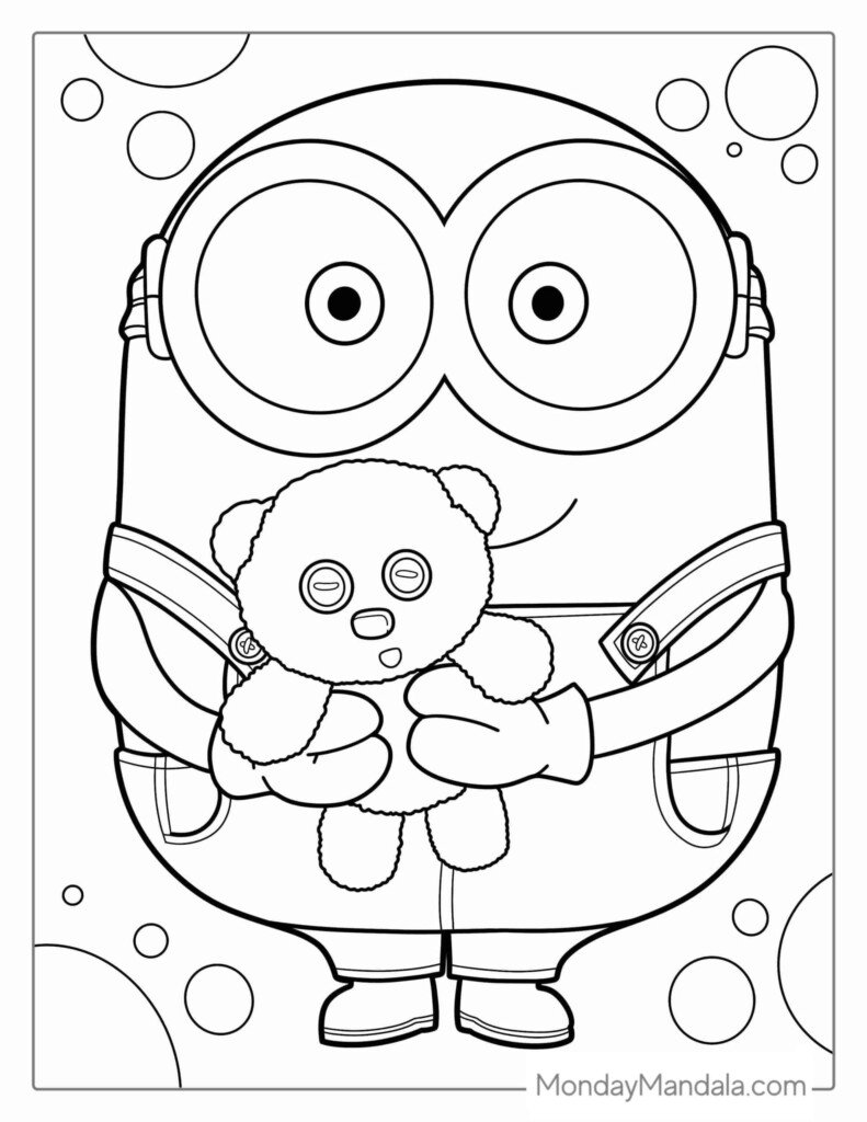 Minions Printable Coloring Pages Educational Printable Worksheets