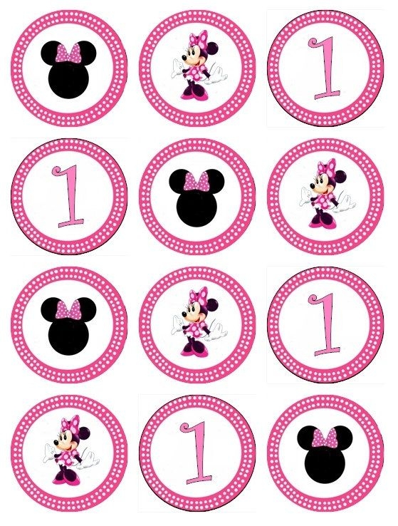 Minnie Mouse Cupcake Toppers Free Printable Printable Templates Free