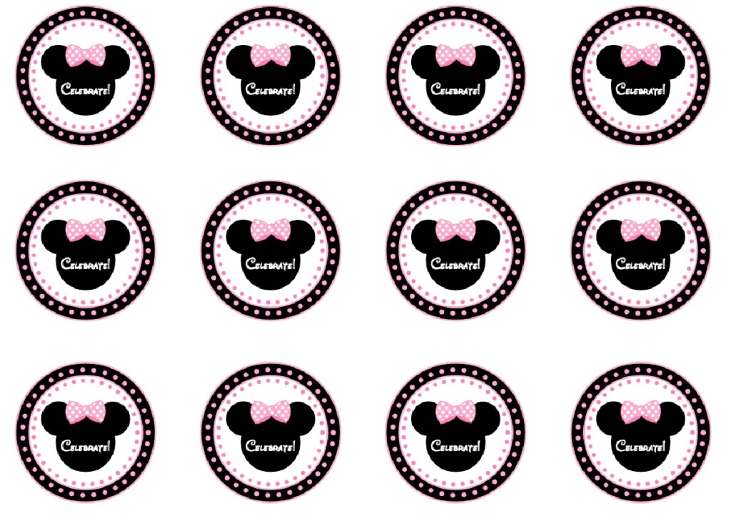 Minnie Mouse Printable Cupcake Toppers