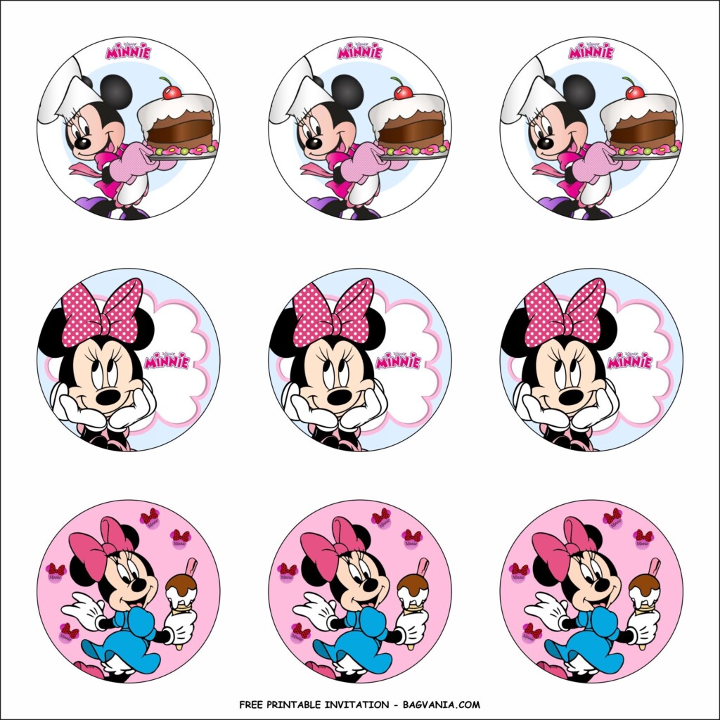 Minnie Mouse Printable Cupcake Toppers