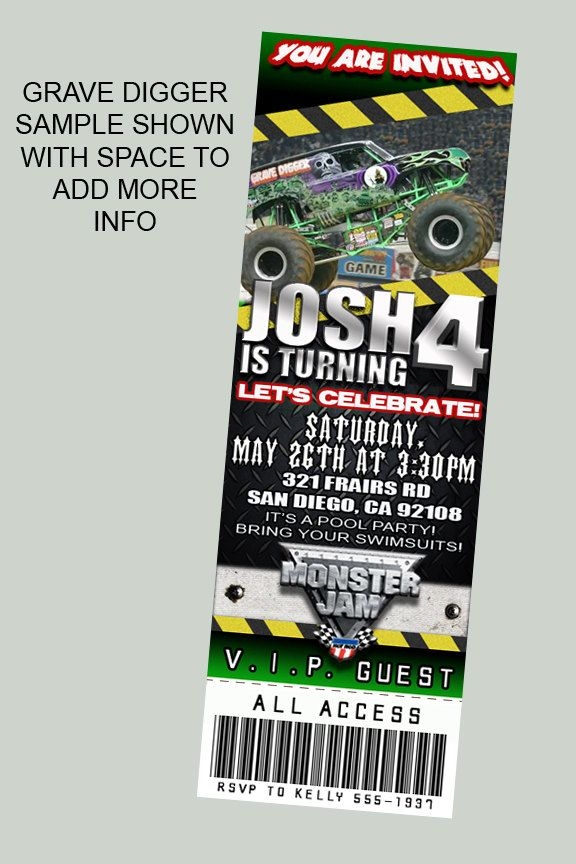 Monster Jam Ticket Template