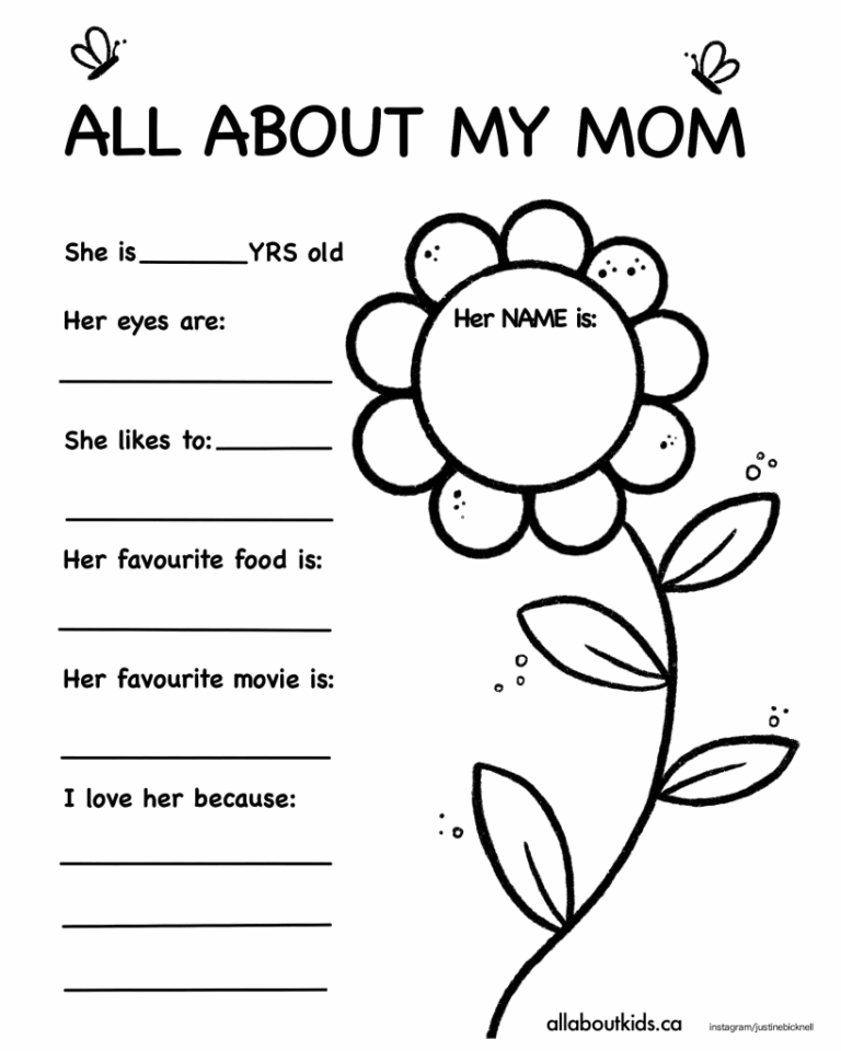 Mother s Day Worksheets Free Printable Printable Worksheets