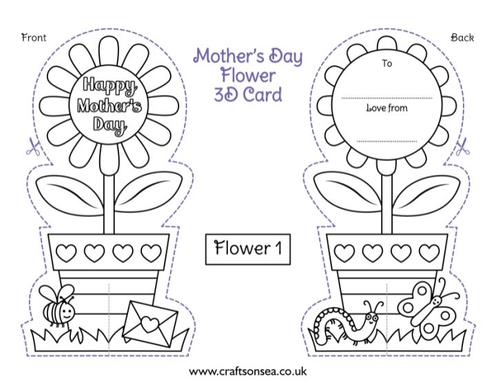 Mothers Day Card Printable Printable Summer Activities