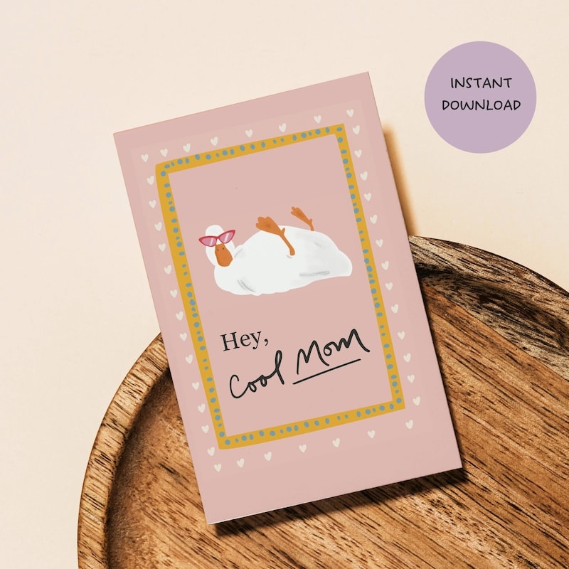 Mothers Day Goose Card Etsy