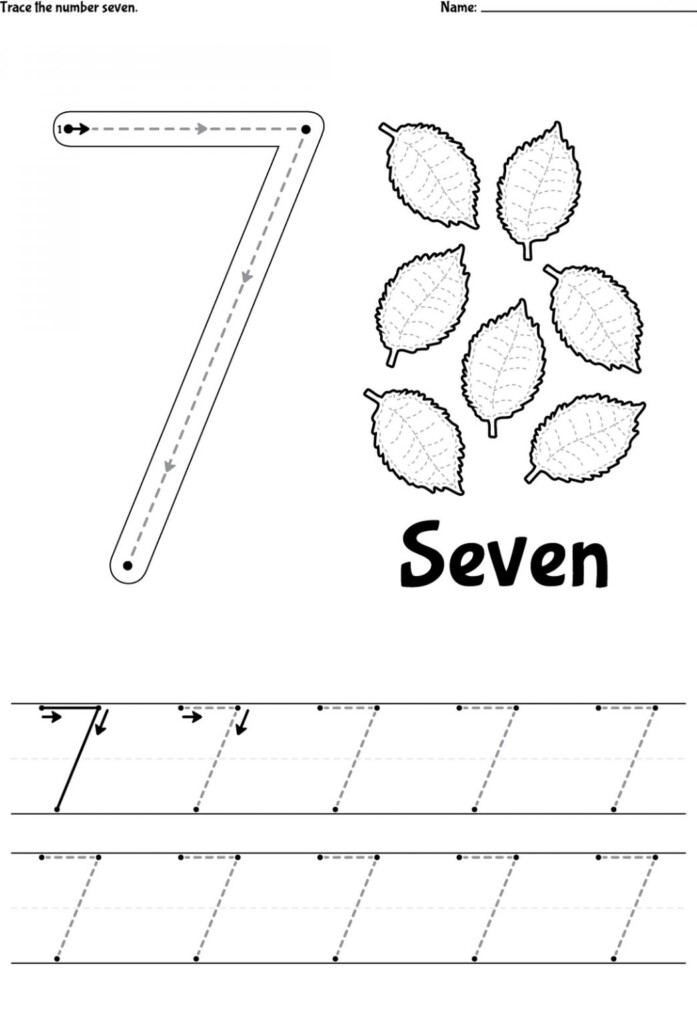Number 7 Worksheet For Preschool