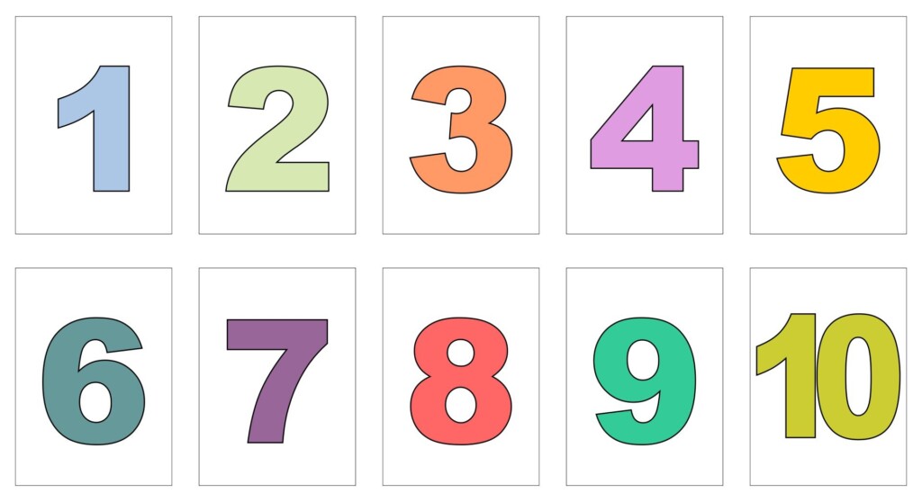Number Card 1 10 10 Free PDF Printables Printablee