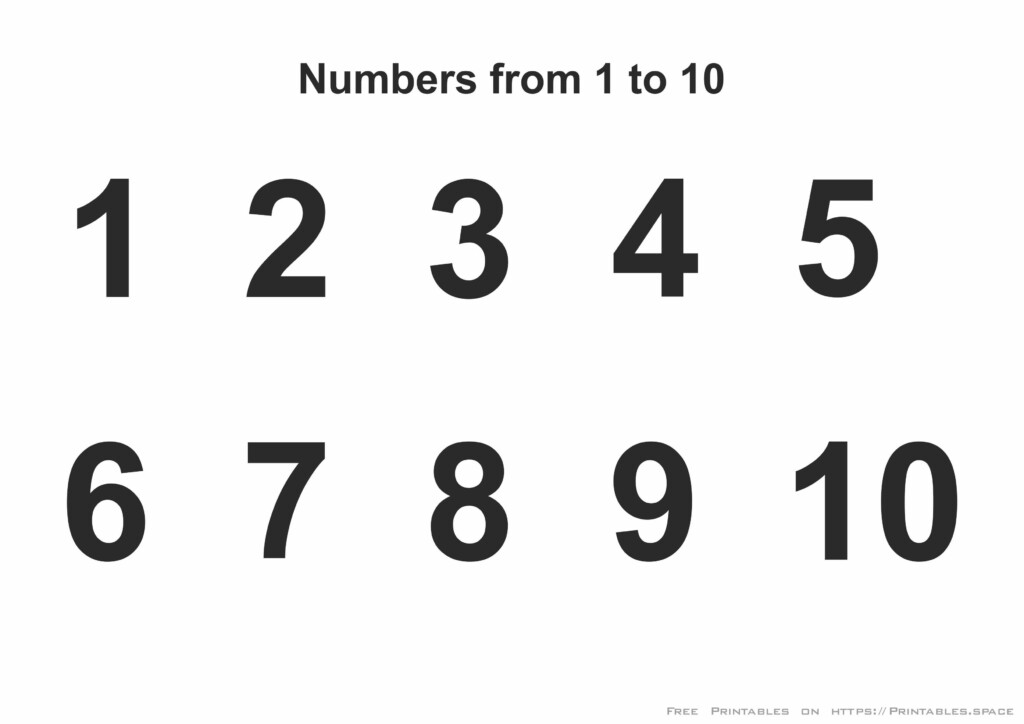 Numbers 1 10 Printable Free FREE PRINTABLE
