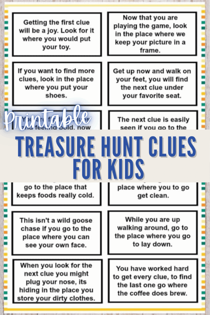 Outdoor Scavenger Hunt Clues Printable Printable Free Templates