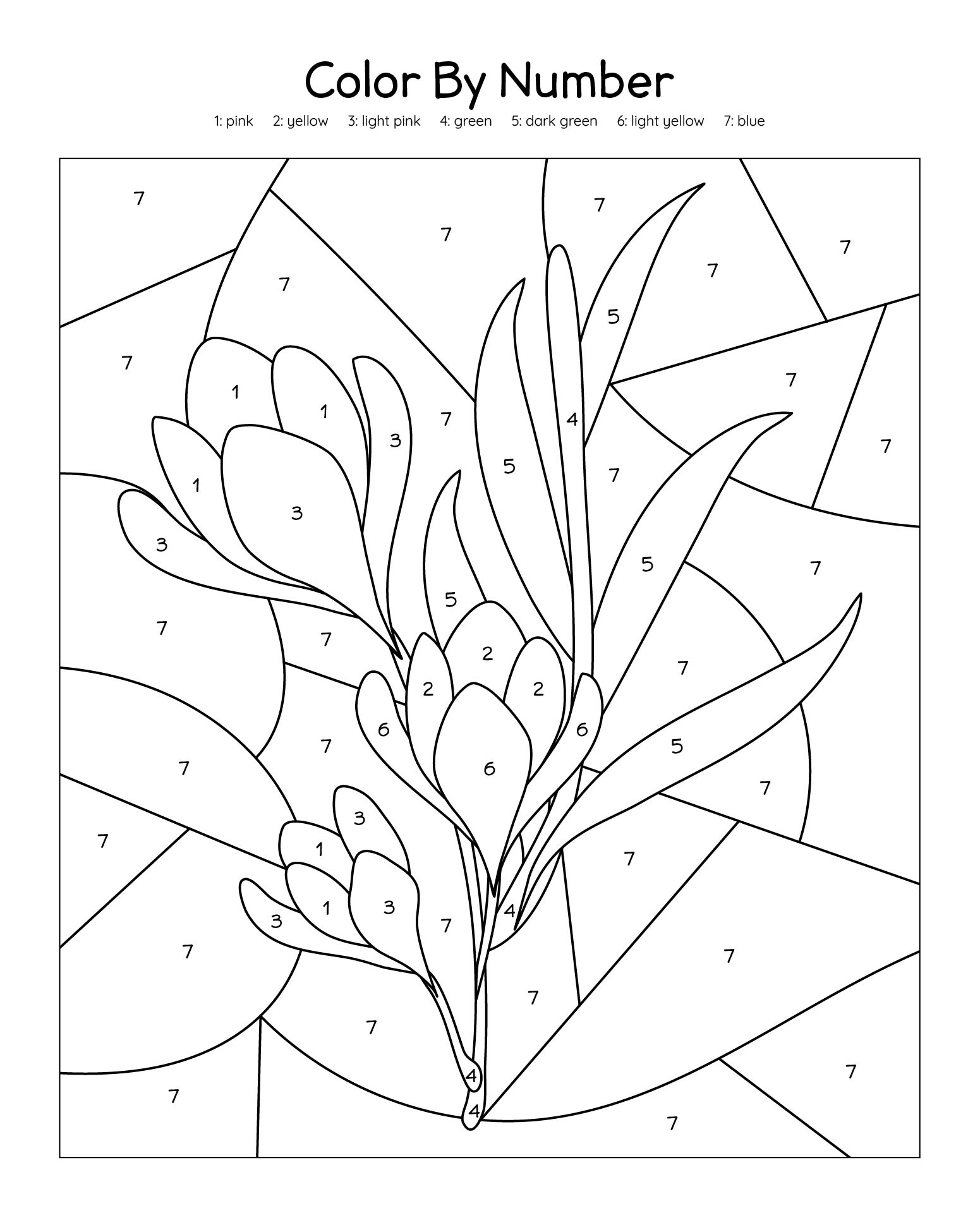 Paint By Number Free Printable Printable Free Templates
