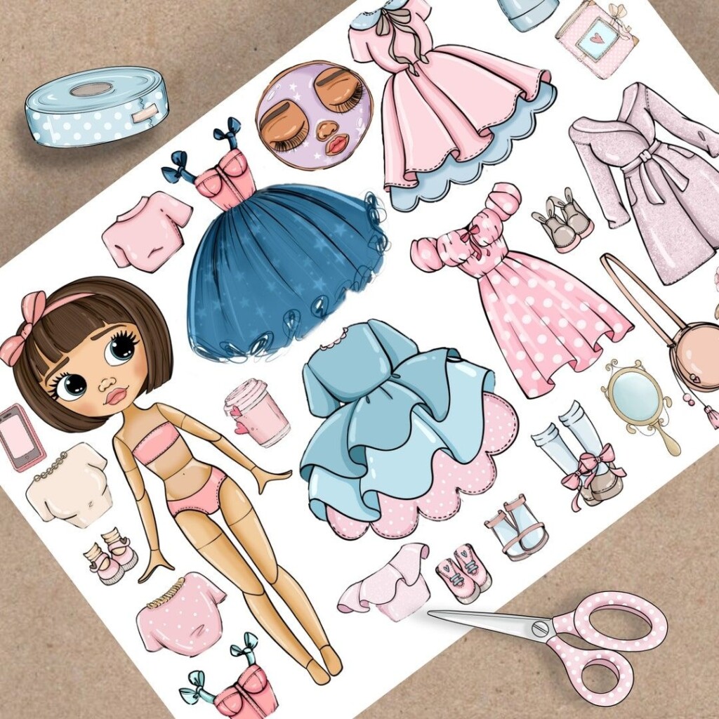 Paper Dolls Diy Paper Dolls Clothing Paper Doll Dress Paper Dolls 
