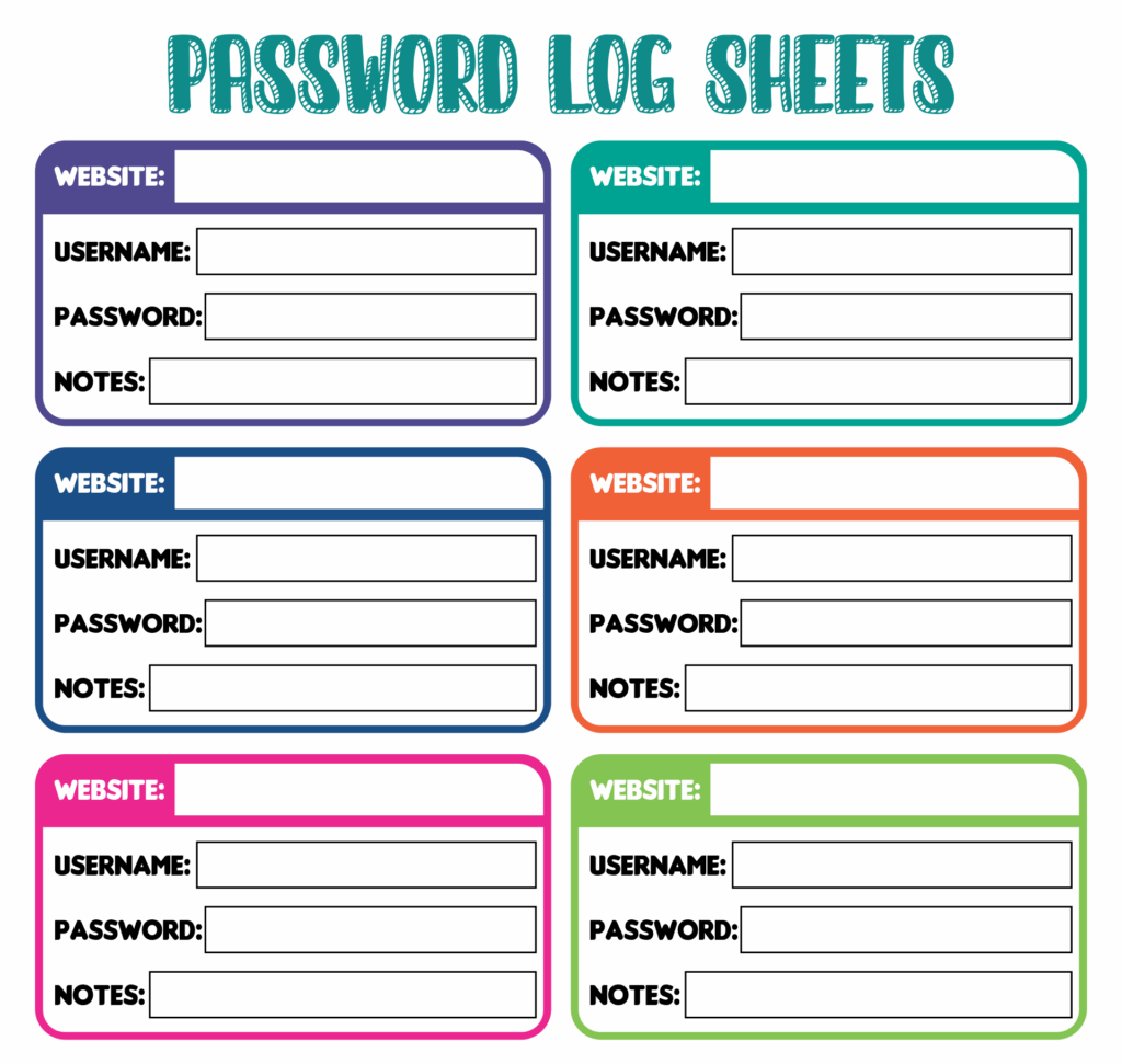 Password Organizer Worksheets 10 Free PDF Printables Printablee