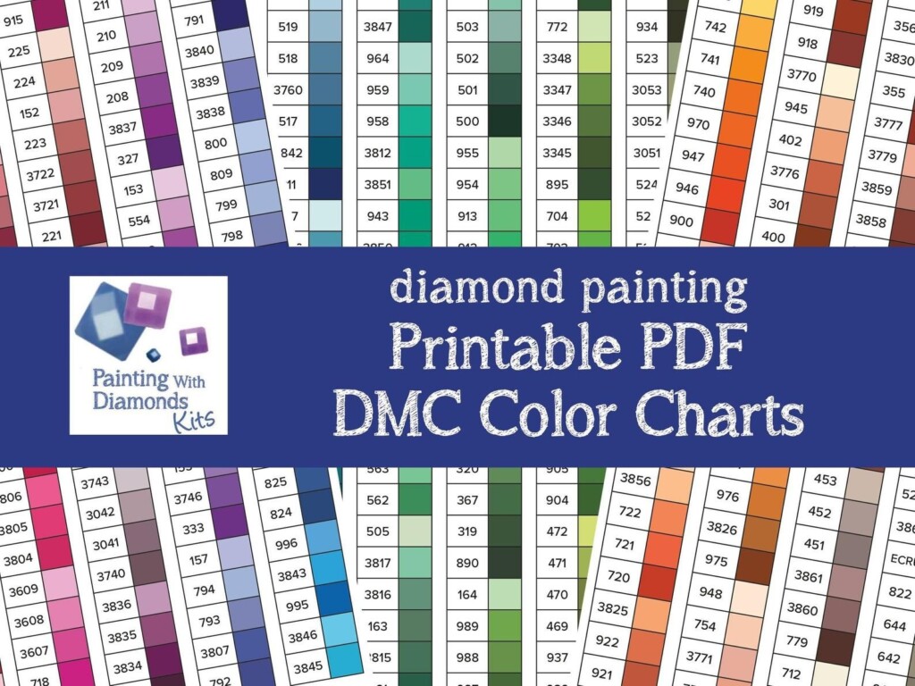 Pdf Free Printable Color Dmc Diamond Dotz Color Chart Printable Templates