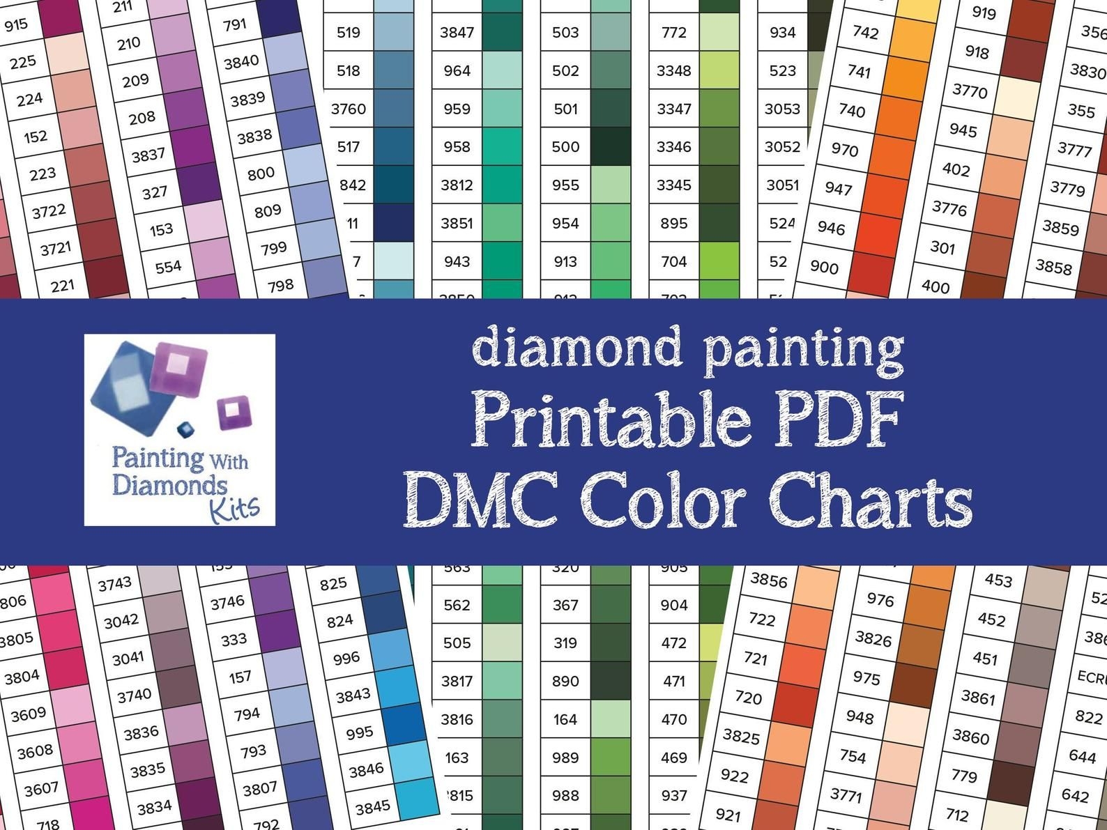 Pdf Free Printable Color Dmc Diamond Dotz Color Chart Printable Templates