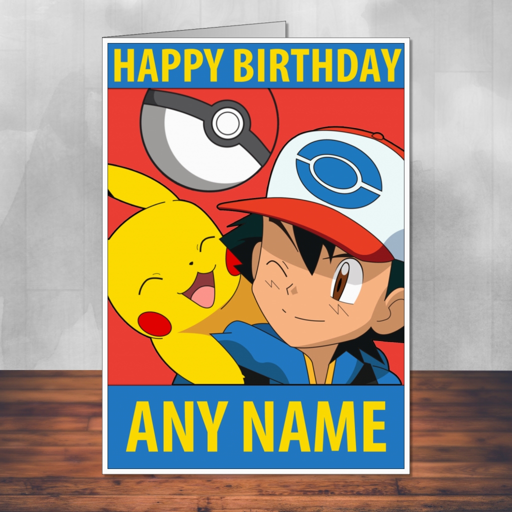 Pokemon Birthday Card Pokemon Birthday Birthday Pikachu Pokemon