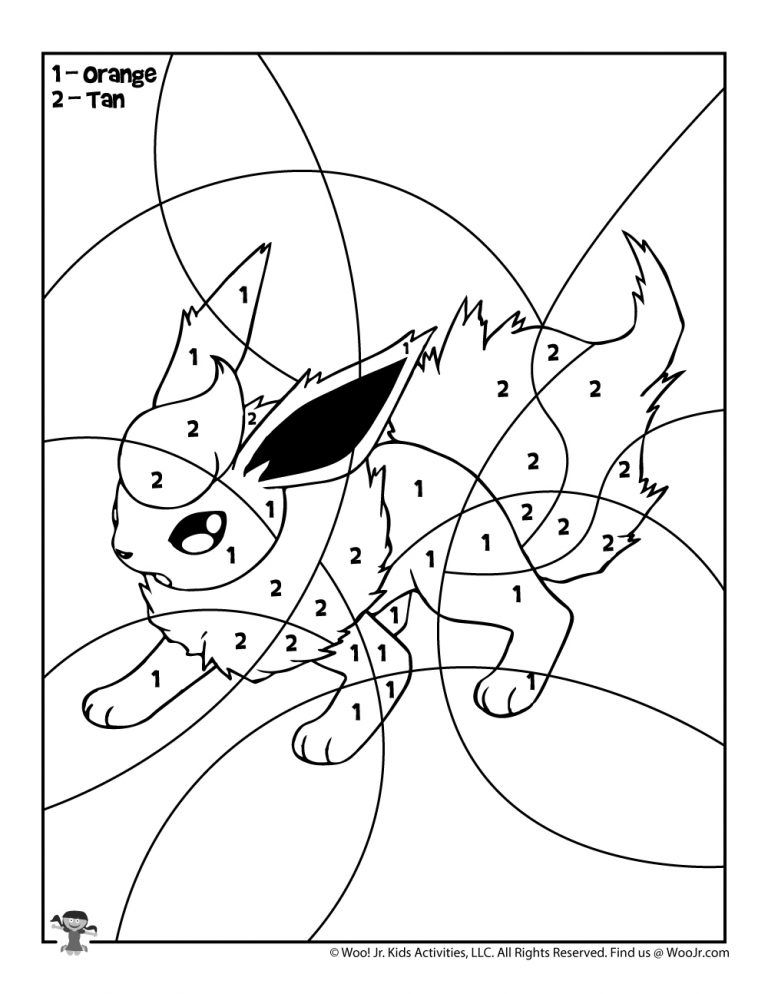 Pokemon Color By Number Free Printable Printable And Enjoyable Learning