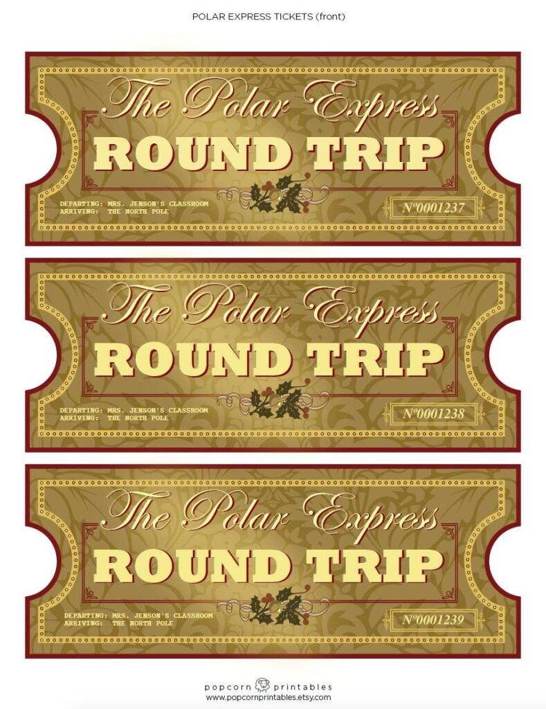 Polar Express Ticket Printable Free Printable Sight Words List