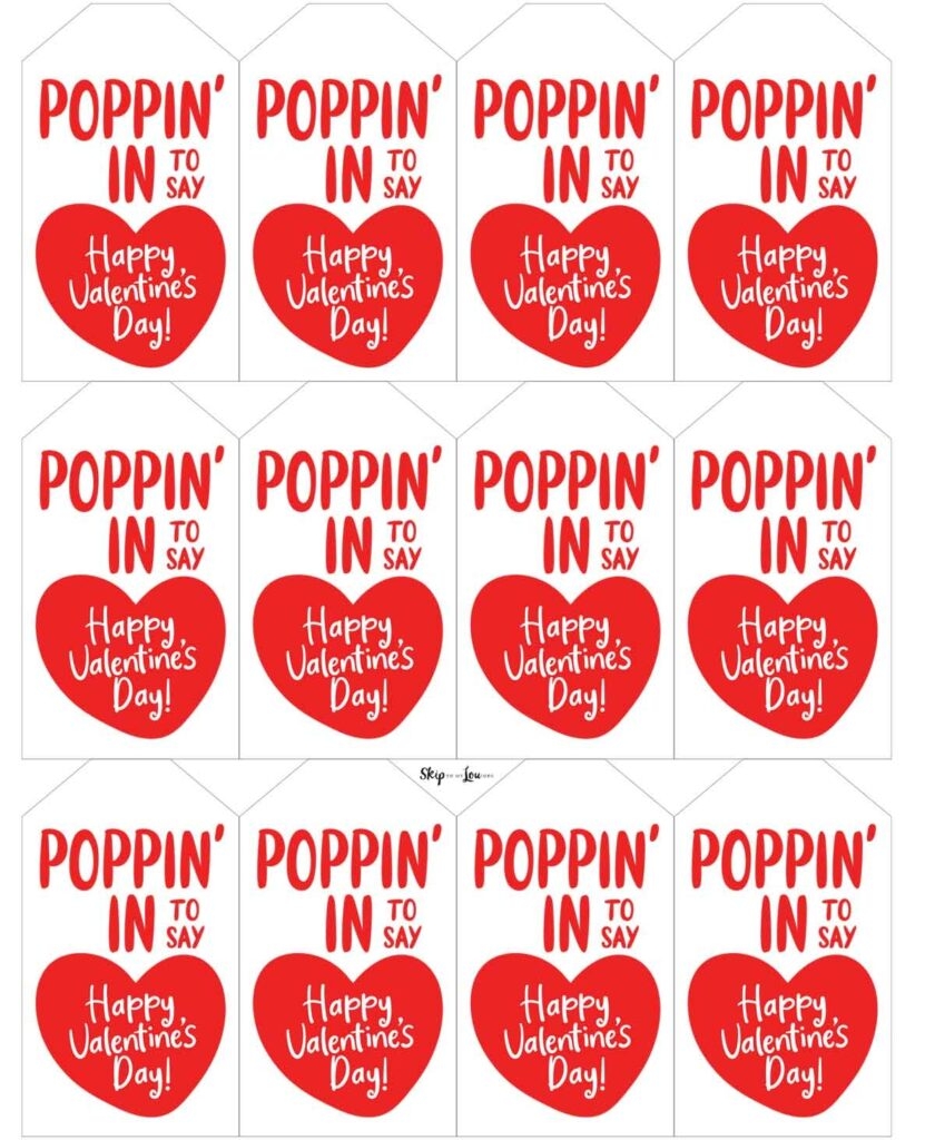 Poppin Valentine 39 s Day Printable Free Printable Templates