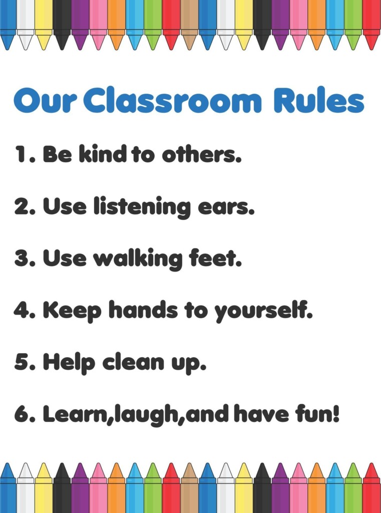 Preschool Rules 10 Free PDF Printables Printablee Classroom Rules 