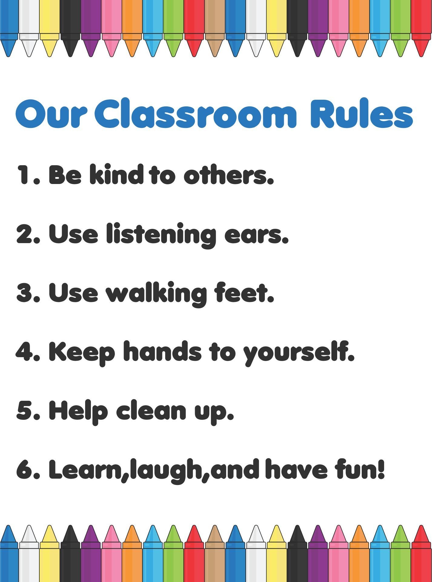 Preschool Rules 10 Free PDF Printables Printablee Classroom Rules