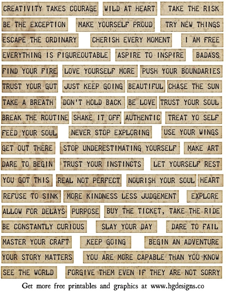 Print Words For Free