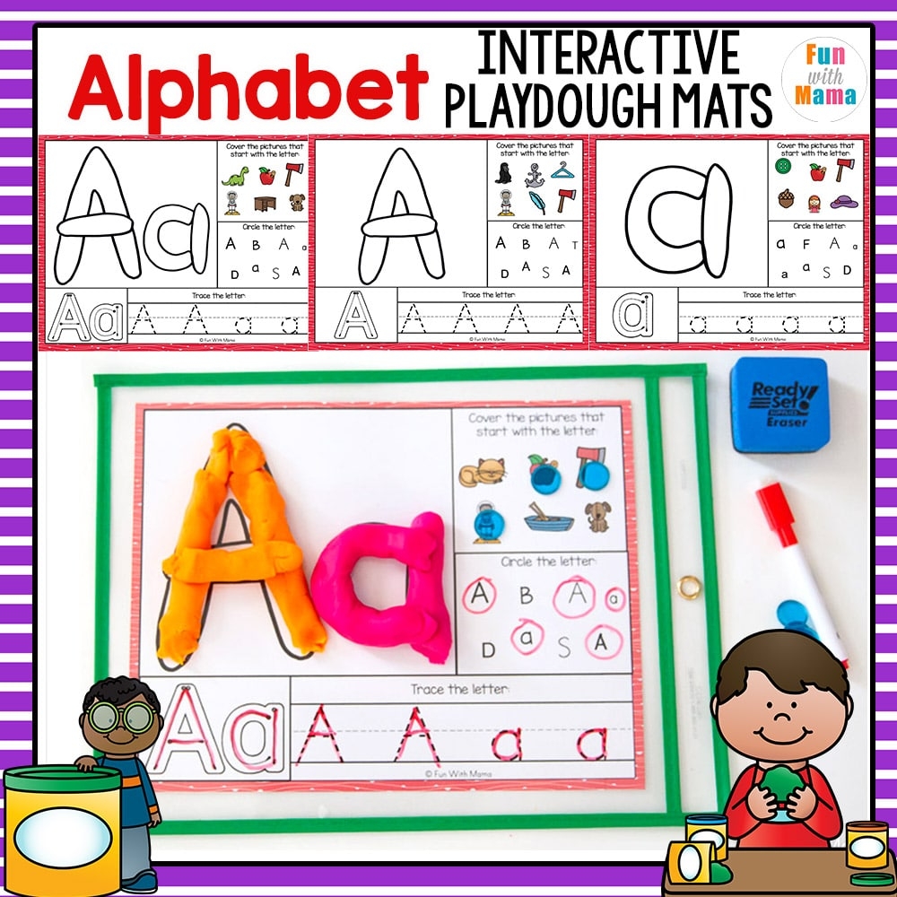 Printable Alphabet Playdough Mats