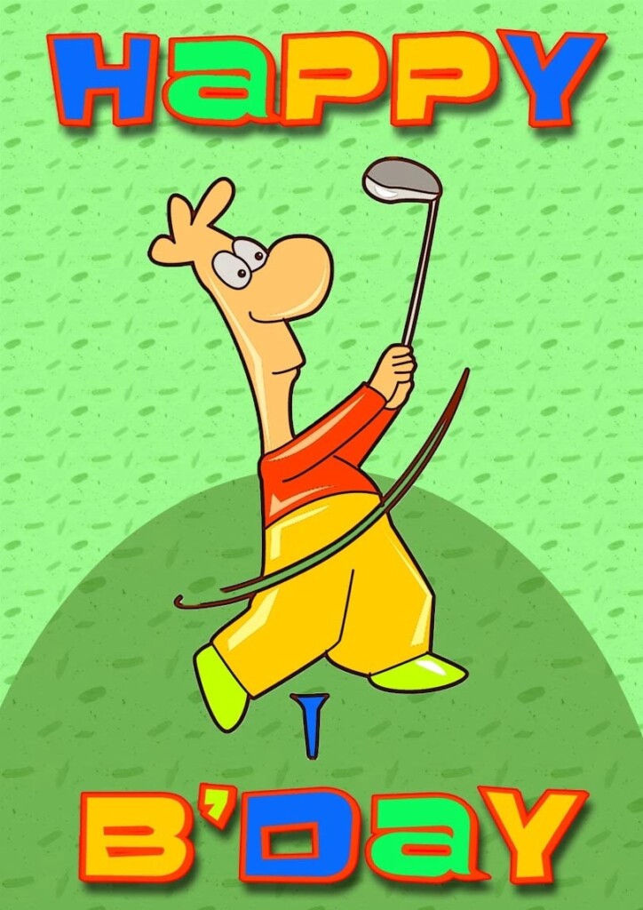 Printable Birthday Cards golf Theme Printable Lab