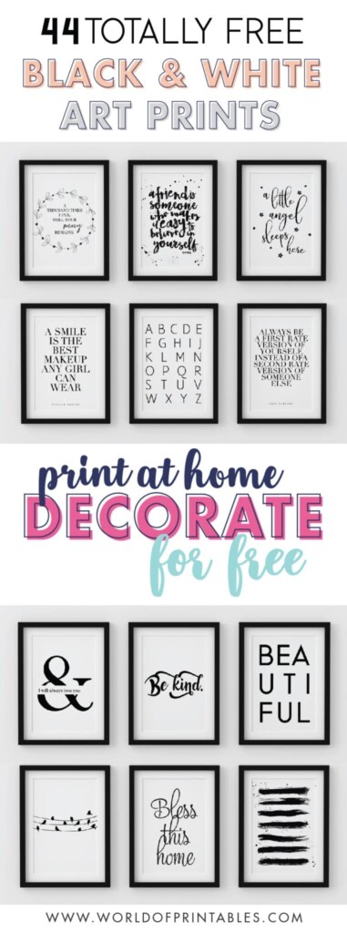 Printable Black And White Wall Art