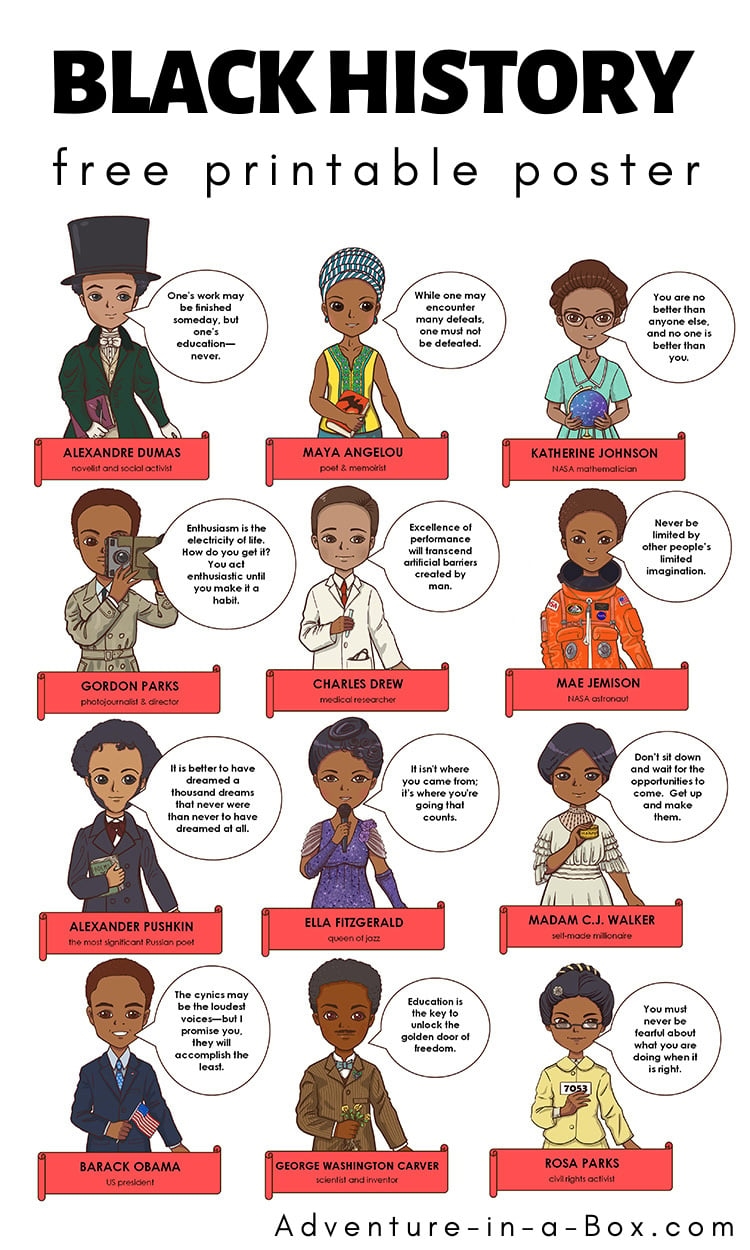 Printable Black History Month Posters