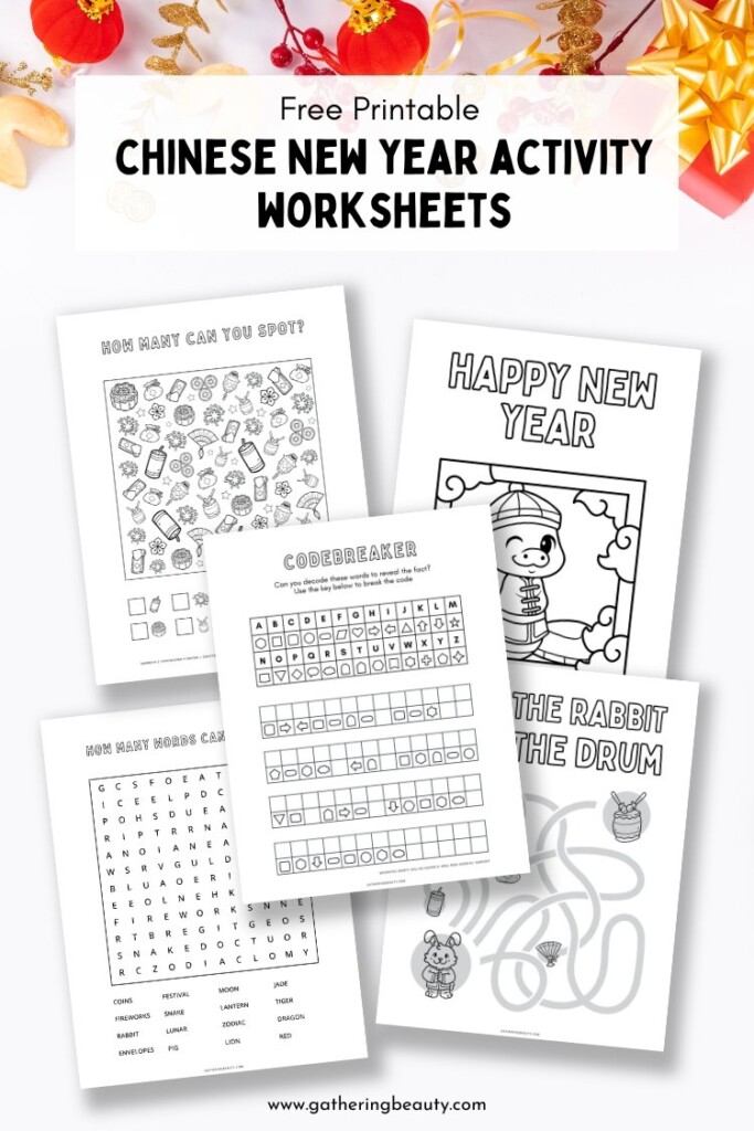 Printable Chinese New Year Activity Worksheets Gathering Beauty
