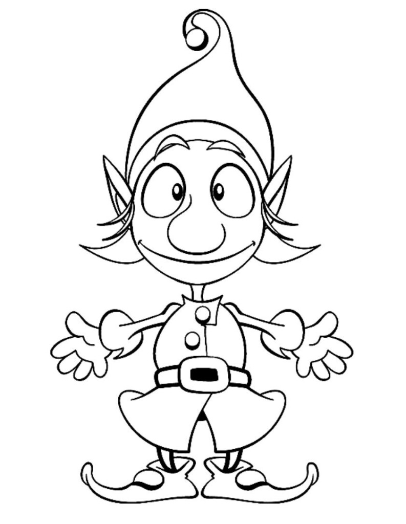 Printable Christmas Elf Coloring Pages At GetColorings Free 
