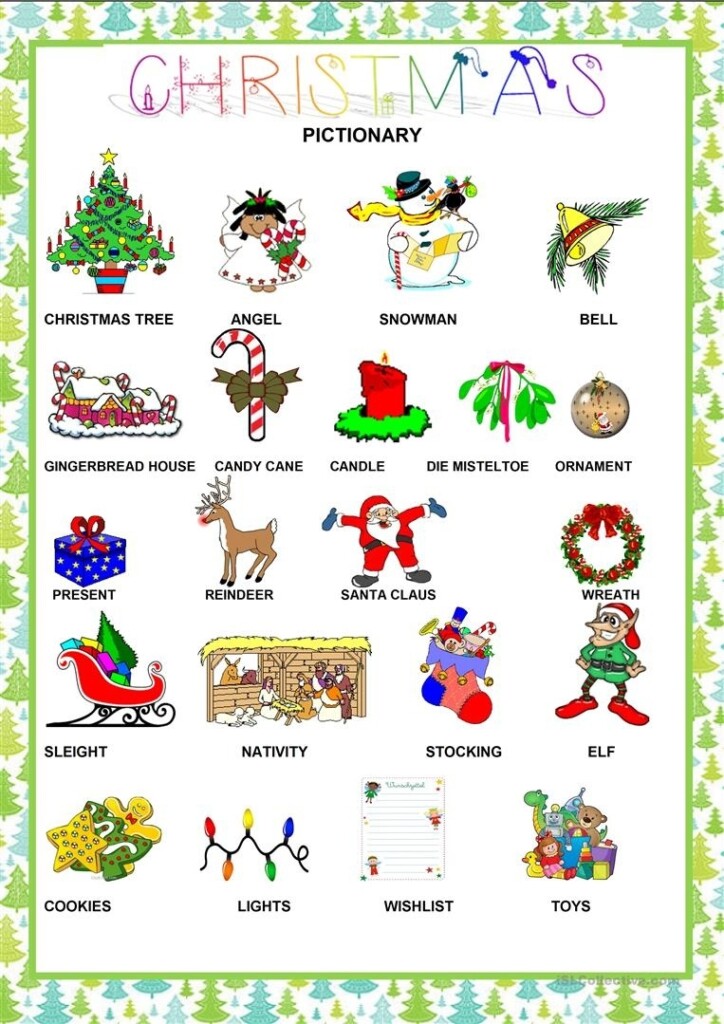 Printable Christmas Pictionary Printable Templates