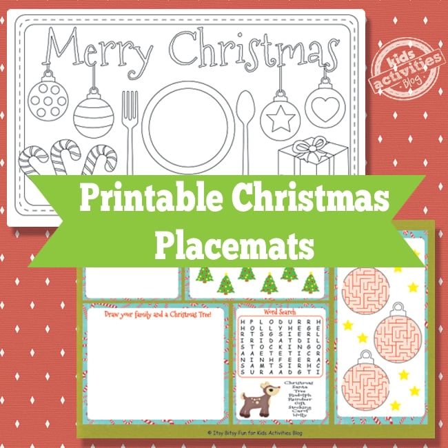 Printable Christmas Placemats Free Kids Printable 