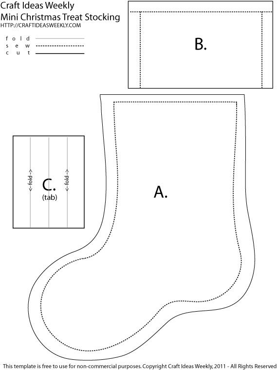 Printable Christmas Stocking Pattern Free