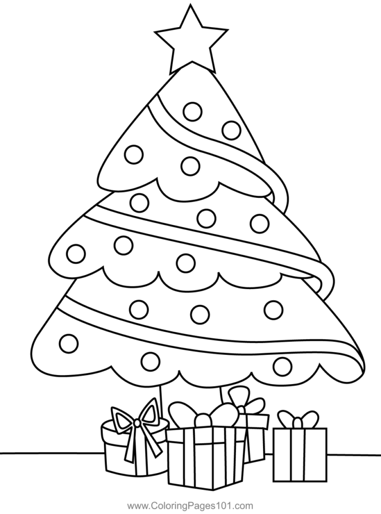 Printable Christmas Tree Coloring