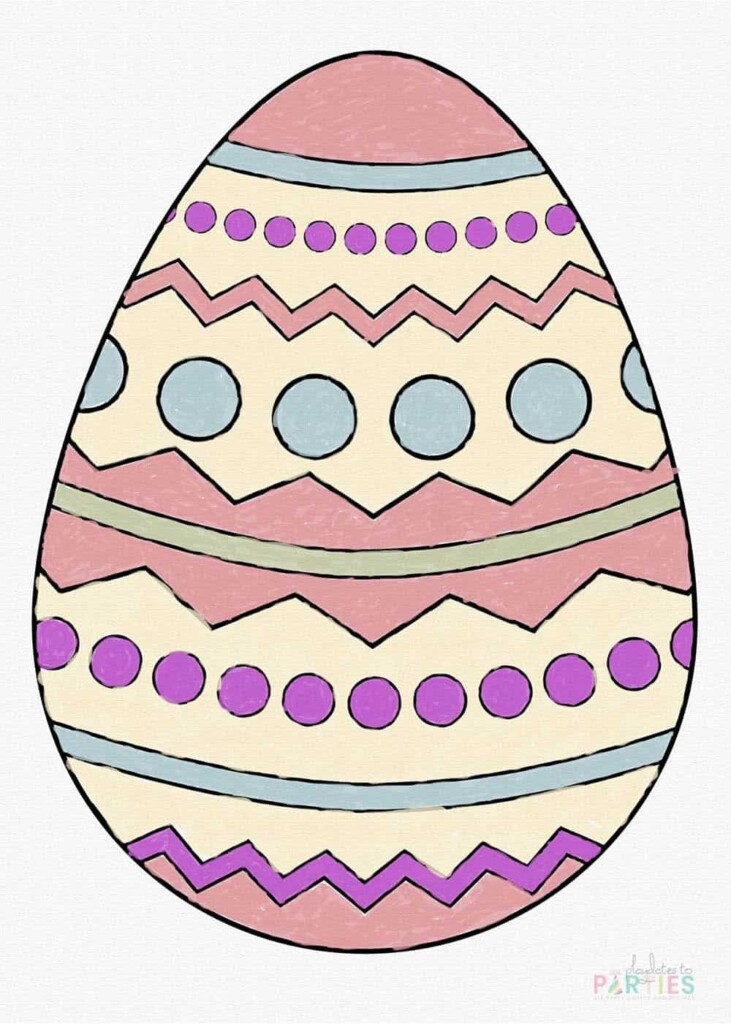 Printable Color Easter Eggs