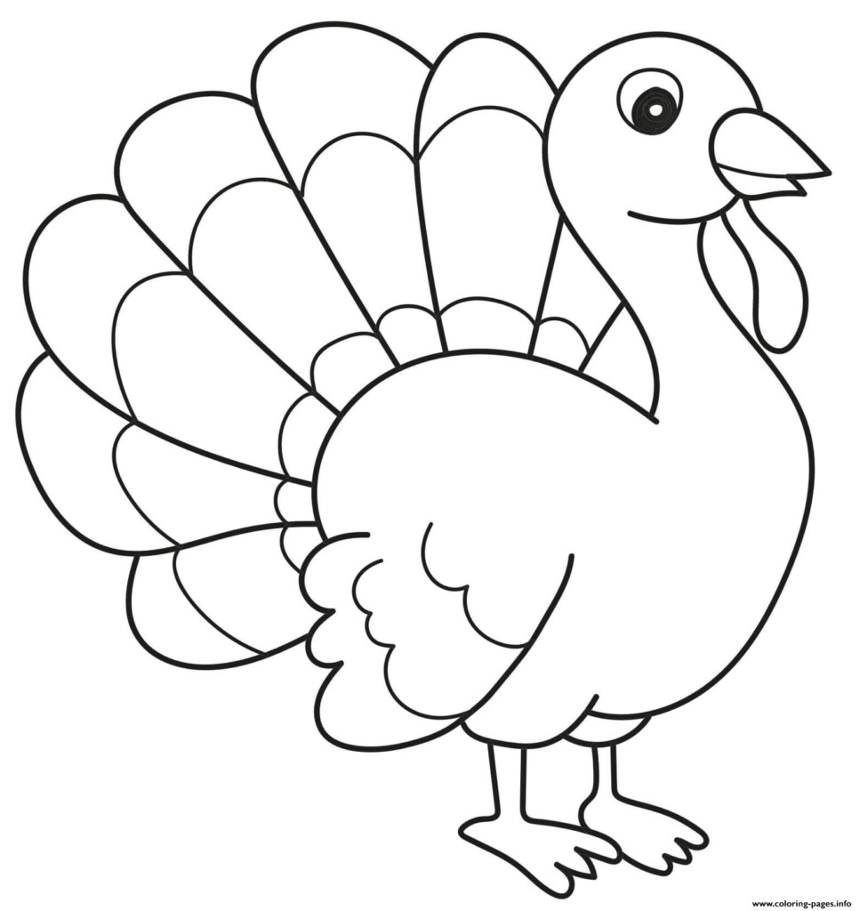 Printable Coloring Turkey