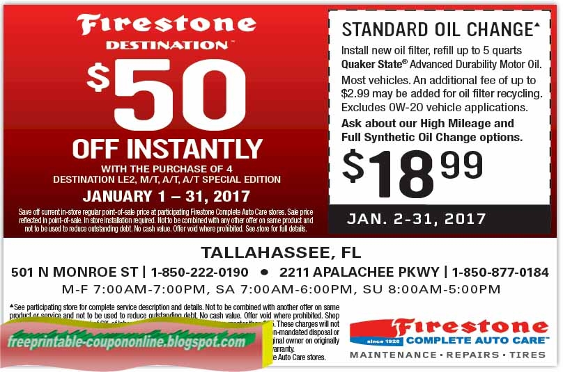 Printable Coupons 2019 Firestone Coupons