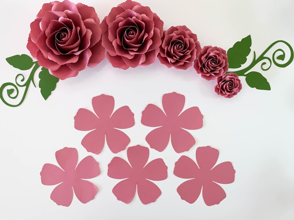 Printable Downloadable Free Cricut Paper Flower Template