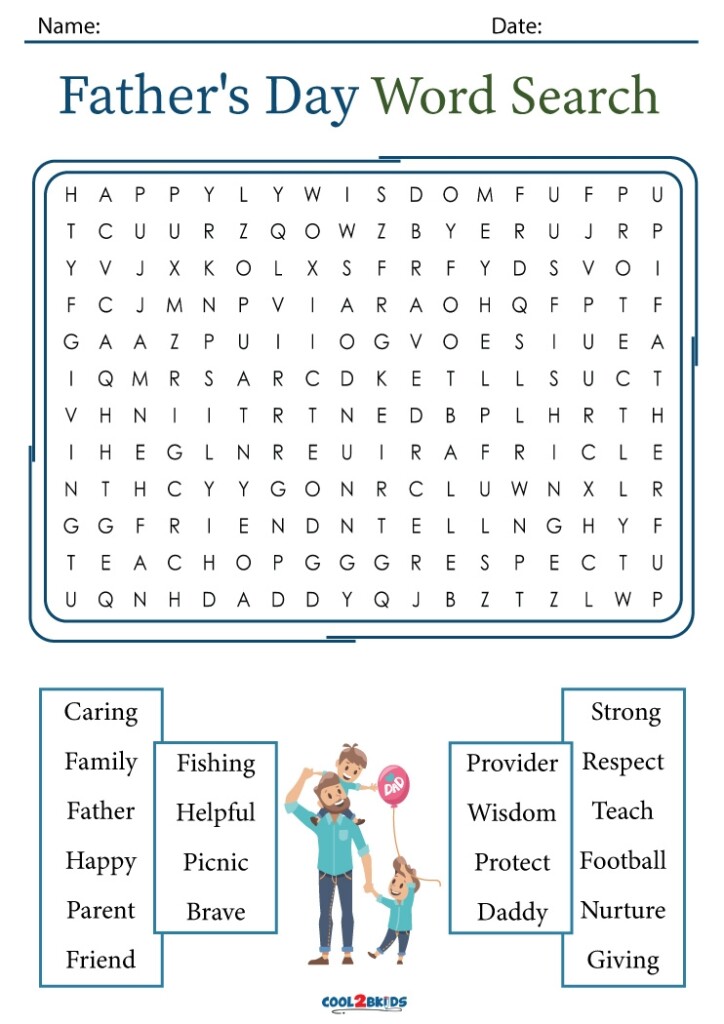 Printable Father 39 s Day Word Search Cool2bKids