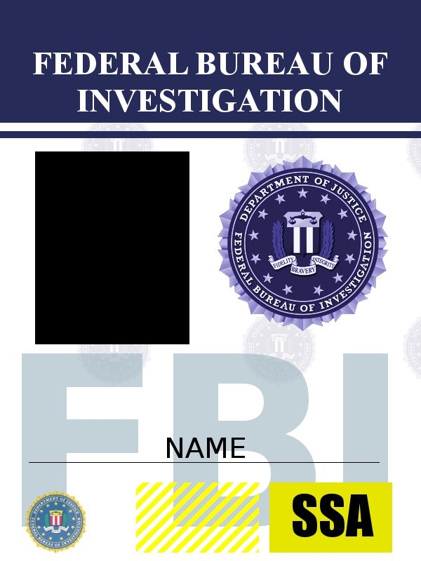 Printable Fbi Badge Template