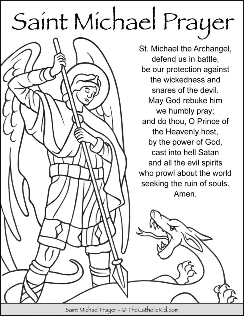 Printable Free Printable St Michael Prayer Michael The Hail Mary Hail 