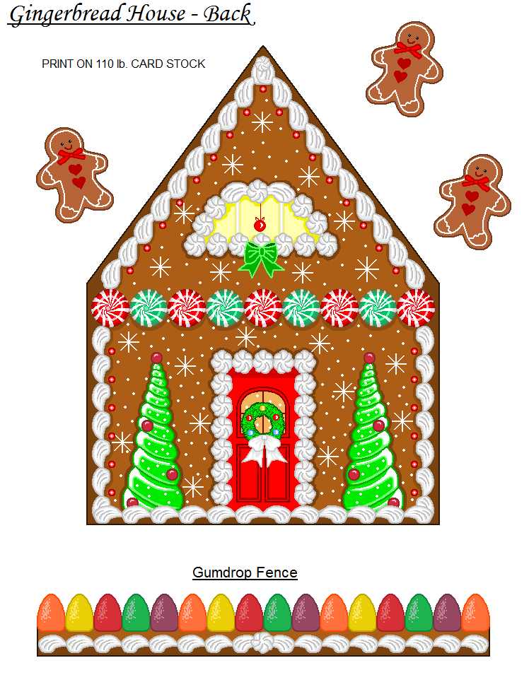 Printable Gingerbread House Craft
