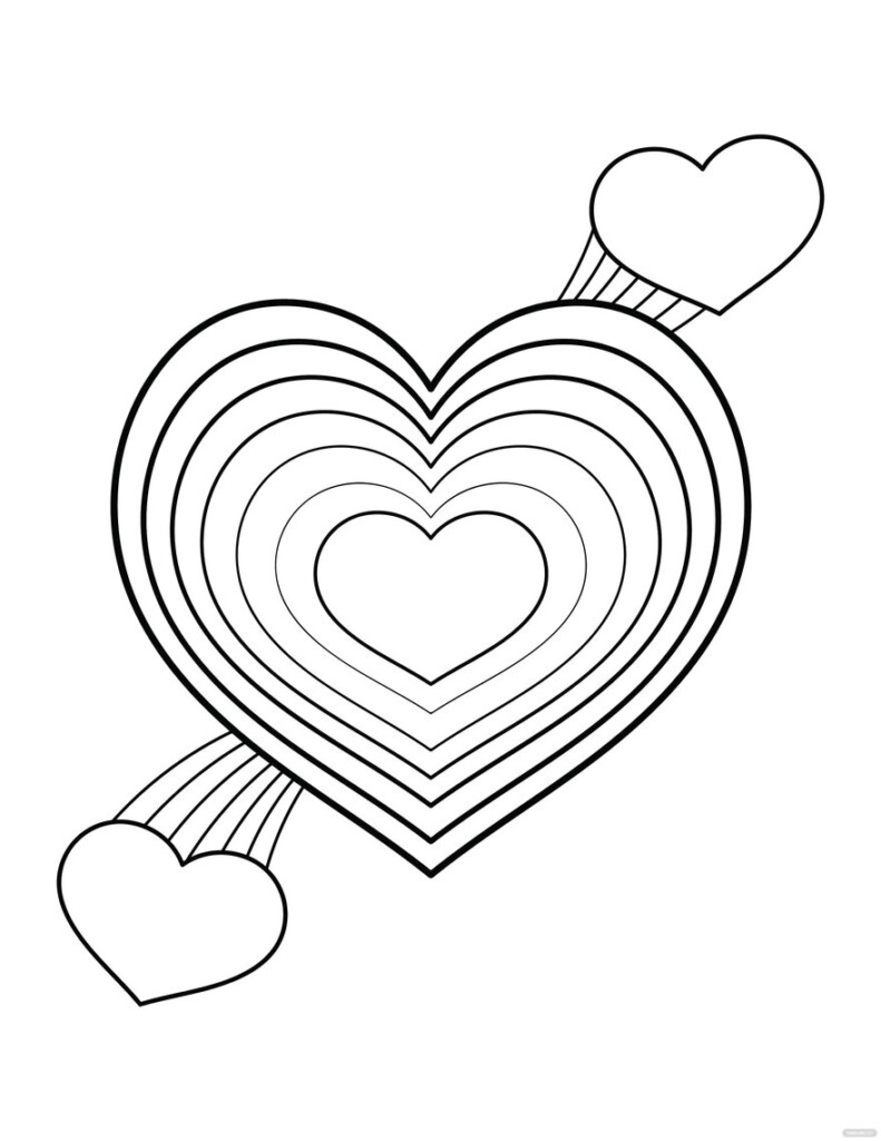 Printable Heart Coloring Pages