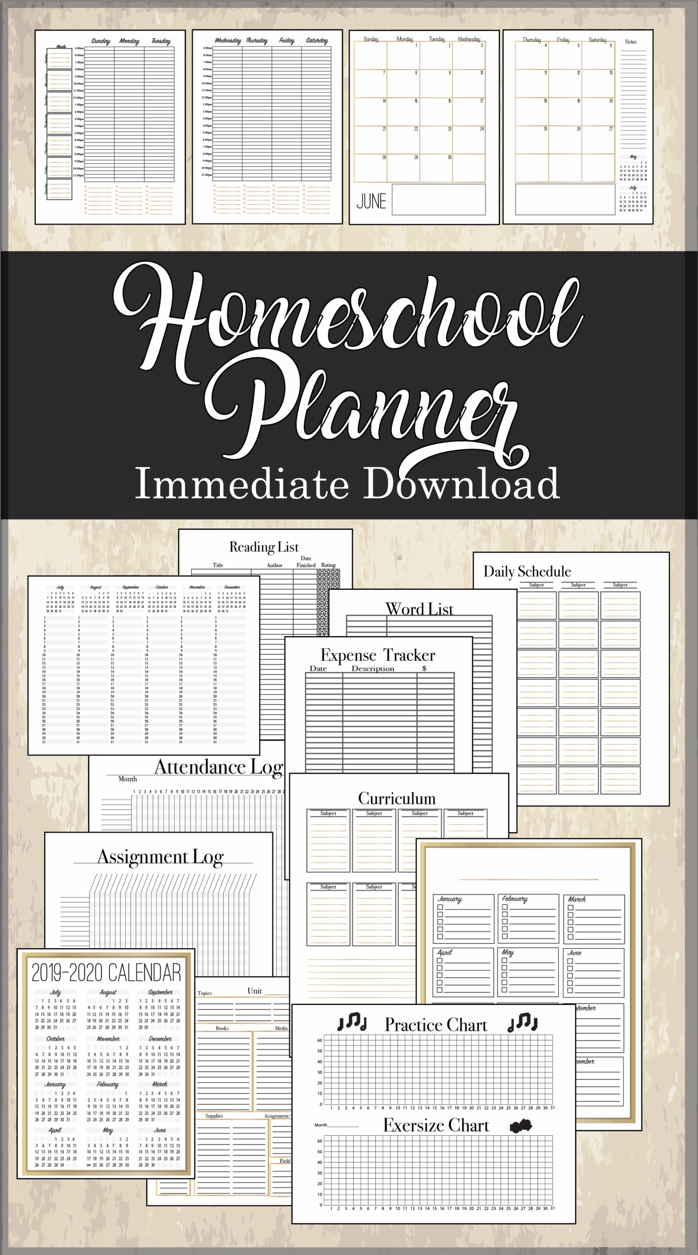 Printable Homeschool Planner Template Weekly Homeschool Plan
