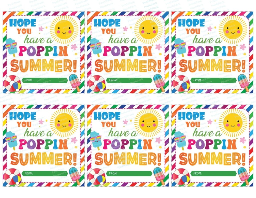 Printable Hope You Have A Poppin Summer Tag PDF Have A Great Etsy
