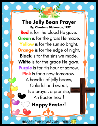 Printable Jelly Bean Prayer